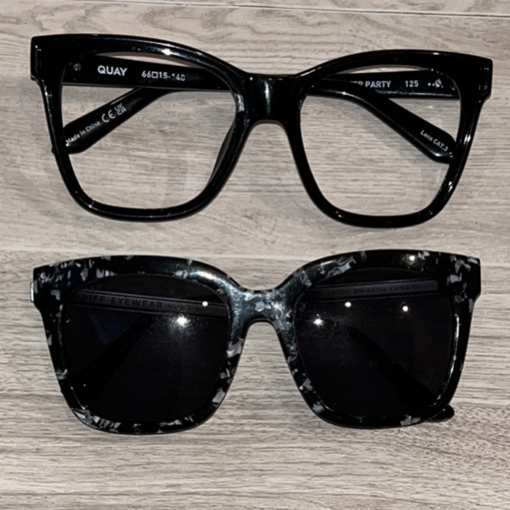 Diff eyewear BELLA polarized sunglasses & Quay after party frames